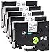 Produktbild 5x Schriftbandkassette für Brother TZe-231 12mm schwarz auf weiß 12mm breit x 8m lang laminiert kompatibel zu TZE-231