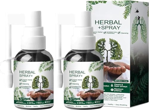 Herbal Lung Cleanse Mullein Leaf Extract for Lungs Lignosus for Lungs Lung Cleansing Spray Natural Respiratory Cleanse & Breathe Spray Lung Exerciser Plant Extracts(2pcs)