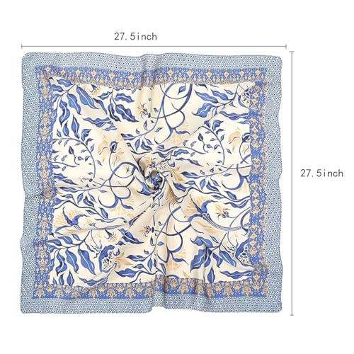 Women Head Hair Scarf-Satin Silk Scarf Soft Sleeping Hair Wrapping Night 27.5"4