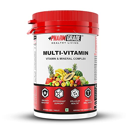 PharmGrade Healthy Living Multivitamin For Men and Women With 34 Ingredients 60 serving | Immunity Booster Supplement | Cellular Health | Multivitamin with Zinc, Vitamin C, Vitamin B6, B2, B1, Ginkgo Biloba, Vitamin E, Biotin, Vitamin B12| Antioxidants support | Vegan and Keto Friendly PharmGrade Healthy Living Multivitamin For Men and Women With 34 Ingredients 60 serving | Immunity Booster Supplement | Cellular Health | Multivitamin with Zinc, Vitamin C, Vitamin B6, B2, B1, Ginkgo Biloba, Vitamin E, Biotin, Vitamin B12| Antioxidants support | Vegan and Keto Friendly