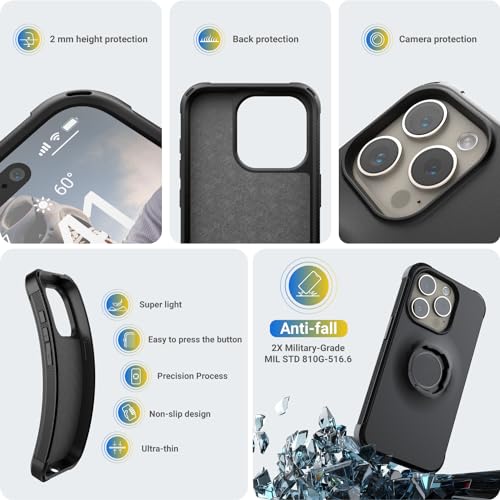 Coque iPhone 16 Pro Noir Lock idéale pour vos sorties et voyages - 3