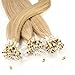 Produktbild hair2heart 25 x 0.5g Echthaar Microring Loop Extensions, 40cm - glatt - #18 haselnussblond