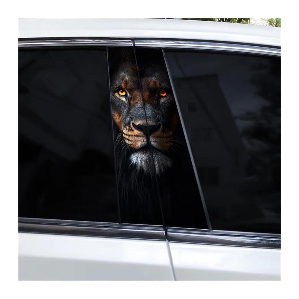Body Parts 2pcs Animal Leopard Car B-Pillar Waterproof Decal(D)
