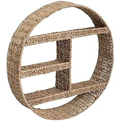 Estanteria Pared Mimbre ESTANTERÍA DE PARED REDONDA DE FIBRAS NATURALE58 x 12,5 cm