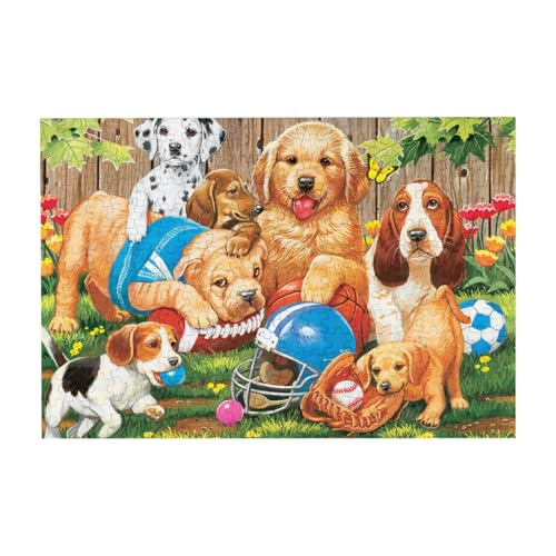 かわいい犬たち 300ピース ジグソーパズル 大人向け難しい 破片なし カチっとハマる 誕生日 おしゃれ インテリア ギフトハウス (38×26cm)
