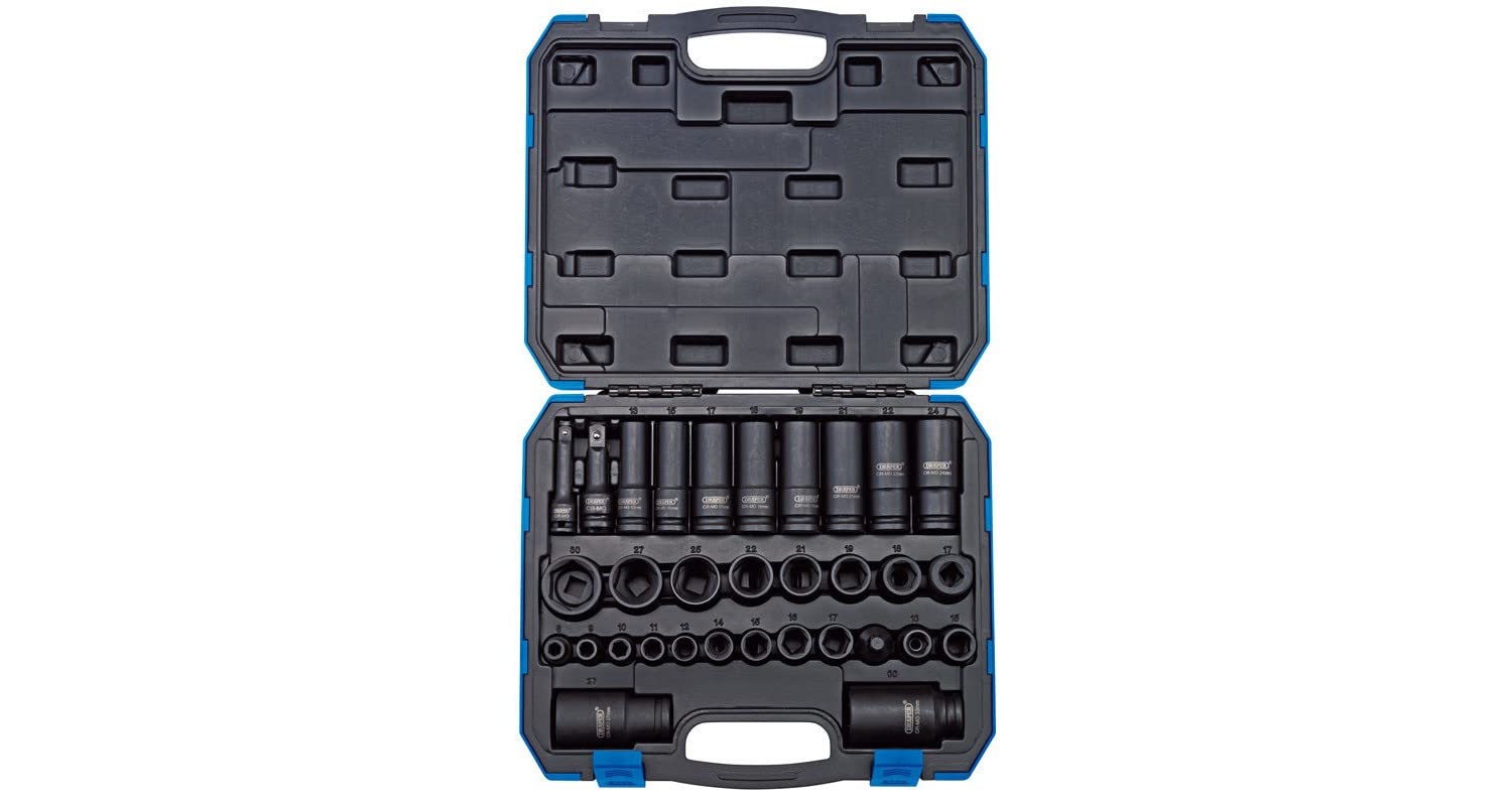 Draper 83098 3/8"" and 1/2"" Sq. Dr. Impact Socket Set (32 Piece)