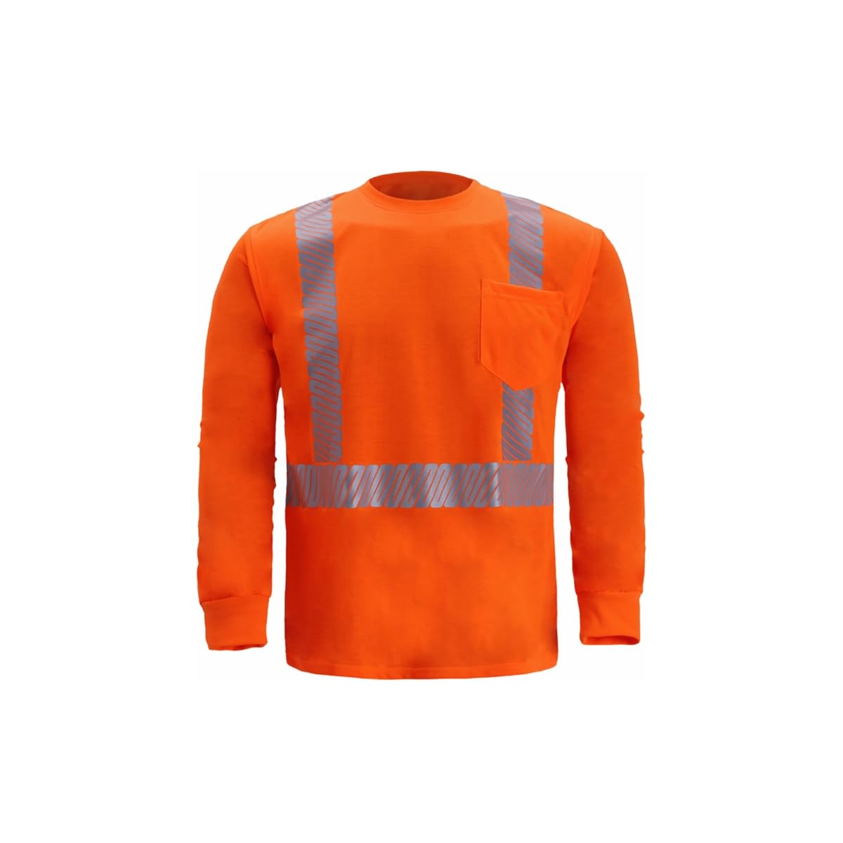 2W International TL123C-2 5XL Class 2 High-Viz Long Sleeve Jersey T-Shirt Orange - 5XL