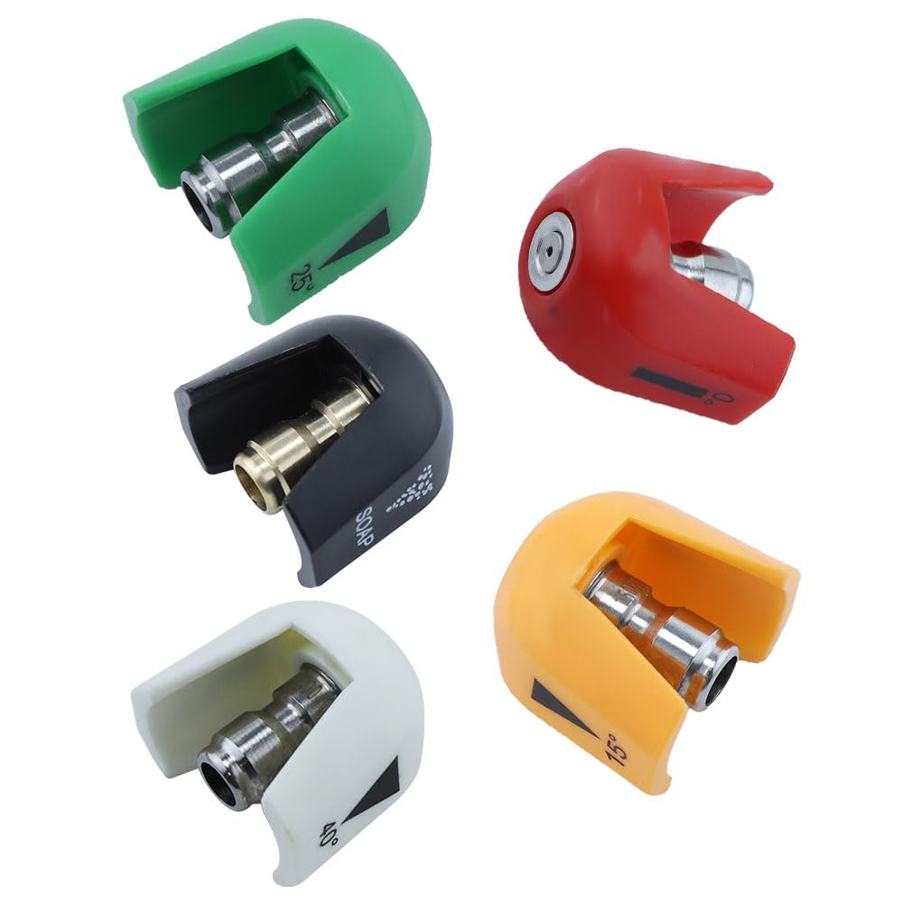 Ugelli a spruzzo a sgancio rapido Adatti for Il Set di ugelli for idropulitrice SPX Serie 3000 (0 Gradi, 15 Gradi, 25 Gradi, 40 Gradi, Sapone)