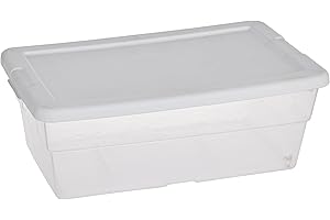 STERILITE 6 Qt. Stackable Clear Plastic Storage Bin