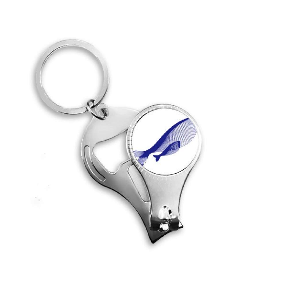 Pince à ongles Ocean baleine bleue avec porte-clés pratique