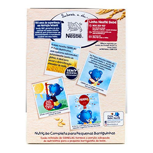 Cerelac Harina Leche Adaptada Multifrutas Sin Gluten 250g