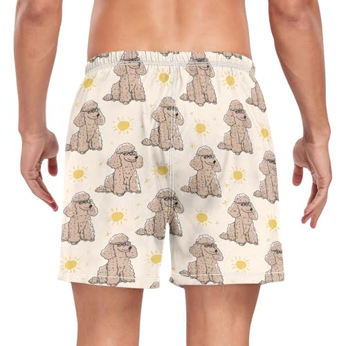Poodles Men's Swim Trunks with Liner Quick Dry Beach Shorts Swimwear Bathing Suit S-XXL2