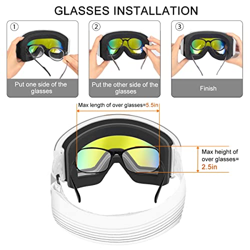 Image of Ski Goggles, Cylindrical Anti-Fog Snow Goggles, UV Protection Snowboard Goggles For Men Women