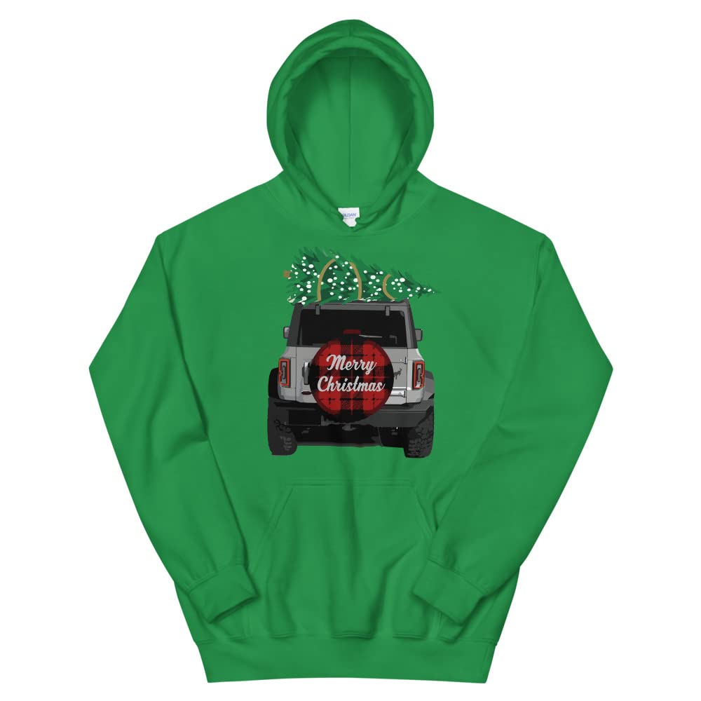 2021 2022 Merry Christmas Tree Holiday bronc prezent dla właściciela graficzna bluza z kapturem pulower bluza | sweter dla miłośnika samochodów