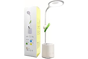 Seaciyan Led Desk Lamp with Green Mini Fan