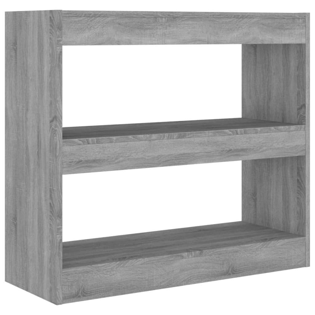 Scaffale da soggiorno Sonoma per libri e decorazioni, grigio 80 x 30 x 72 cm, per libri, soggiorno, studio, ufficio