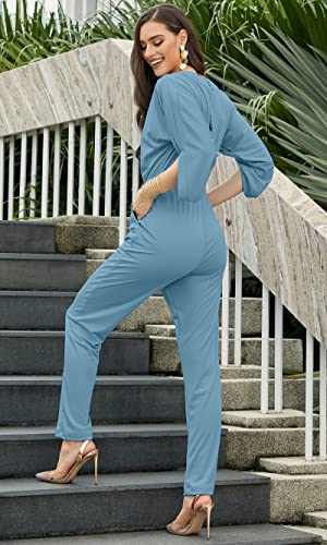 Image of KOH KOH Womens Short Sleeve Semi Formal Cocktail One Piece Jumpsuit Romper