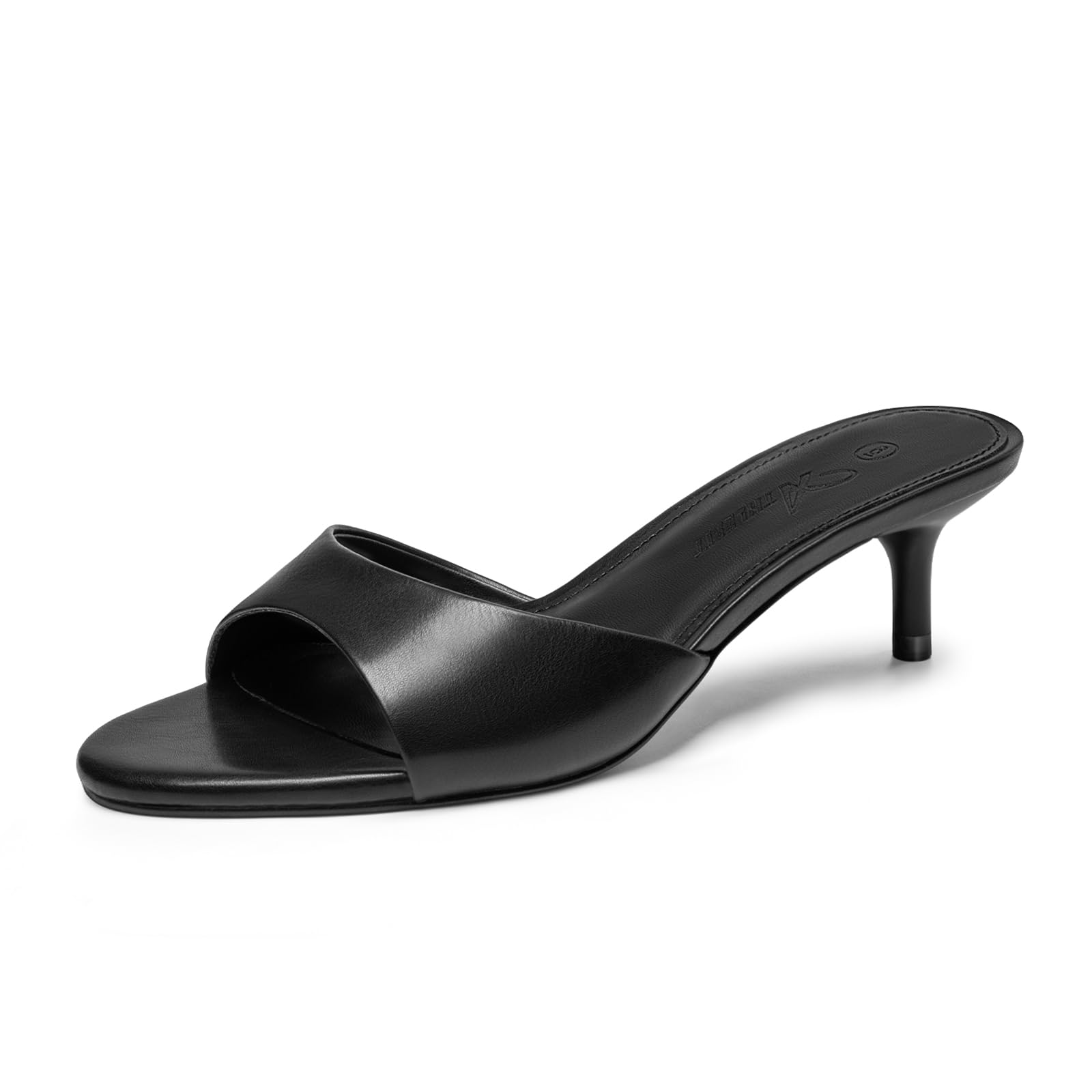 Athlefit Kitten Heels for Women Open Toe Comfortable Low Heels Slip On Dressy Casual Heeled Sandals for Party Wedding Prom — view 10