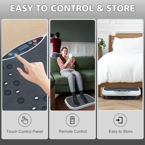 Plataforma Vibratoria para Ejercicio en Casa - Equipo de Entrenamiento para Pérdida de Peso y Tonificación en Gris miniatura 6