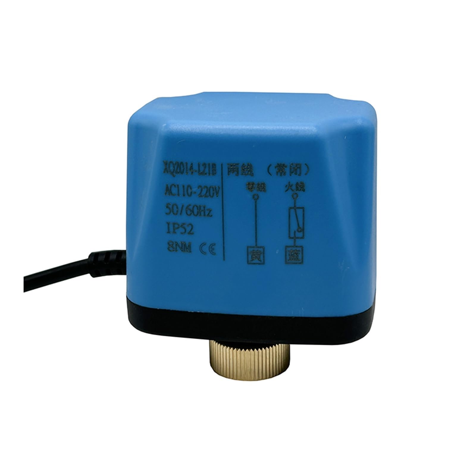 Zmotoryzowany siłownik zaworu kulowego 2-przewodowy AC220V DC24V DC12V silnik elektryczny normalnie zamknięty/normalnie otwarty (normalnie otwarty, 12 V DC)