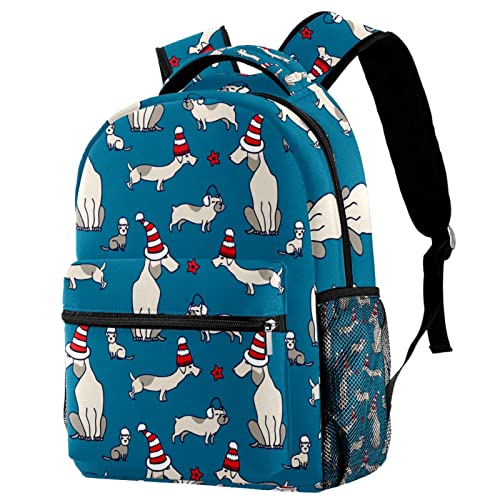 Sac à dos de voyage teckel avec porte-bouteille pour ranger tout