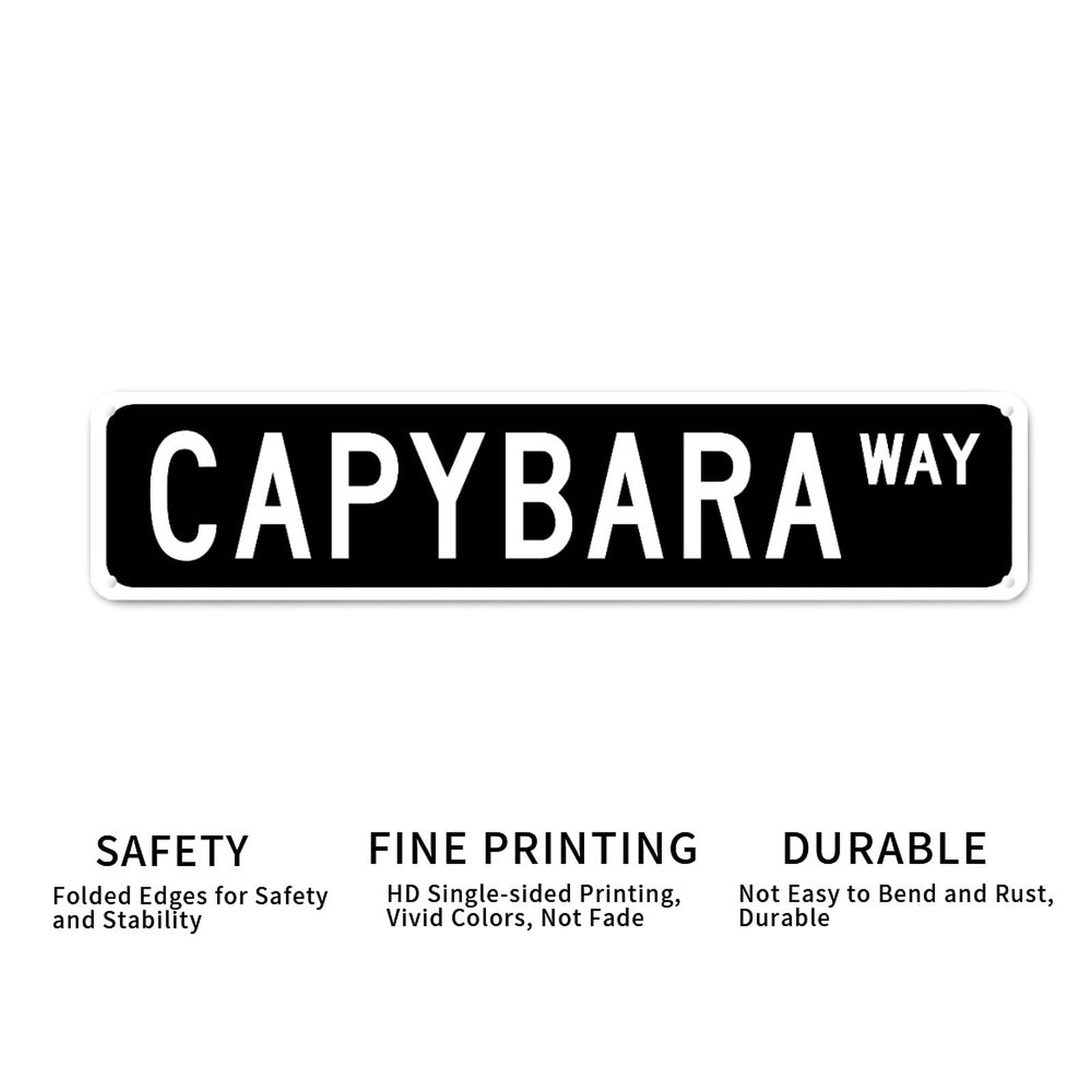 Capybara Aluminium-Schild 20x30 Cm – Lustige Wanddekoration Für Garten, Haus & Hof