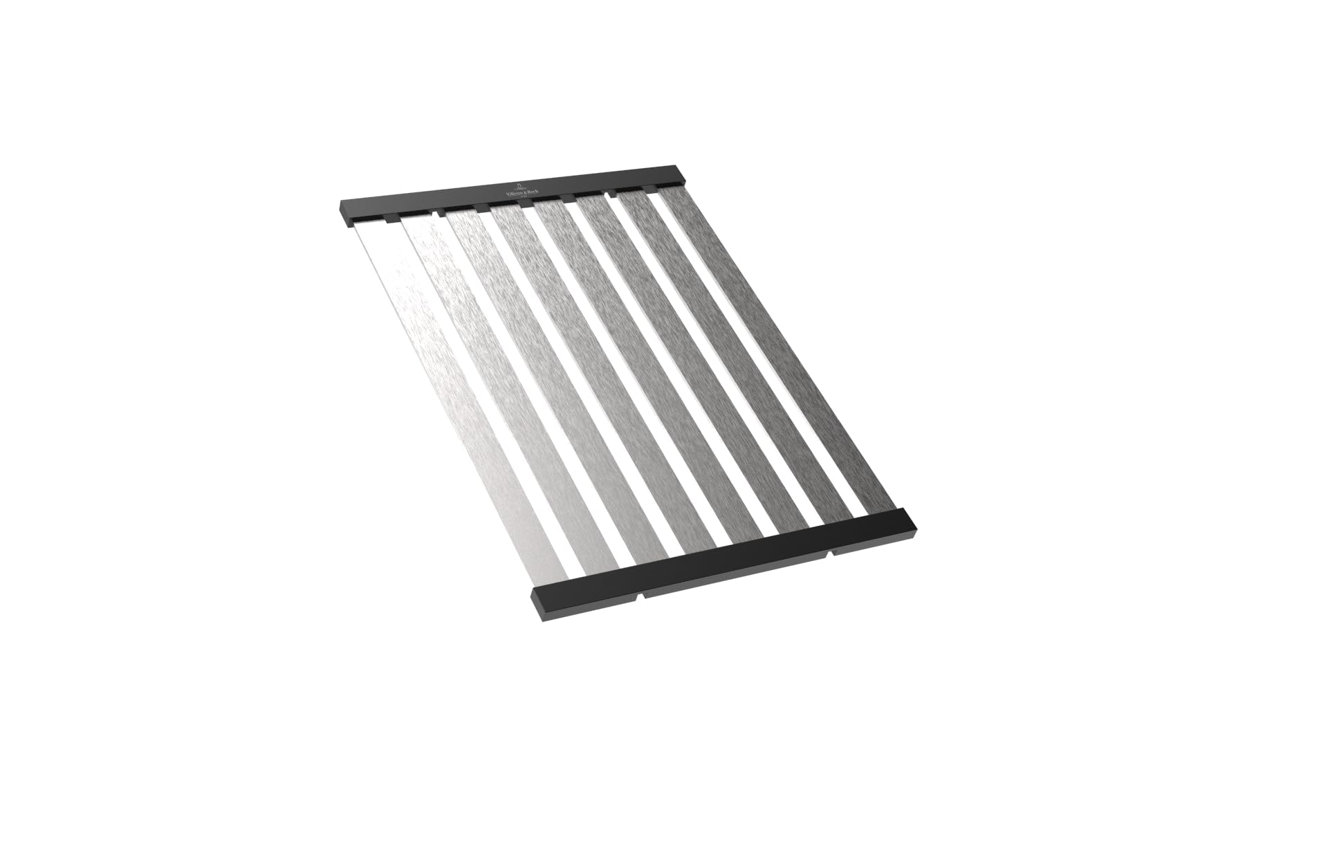 Villeroy & Boch Abtropfgitter, eckig – Metall-Optik | Faltbare und abnehmbare Abtropfmatte über dem Spülbecken, aus Aluminium, 9K130071