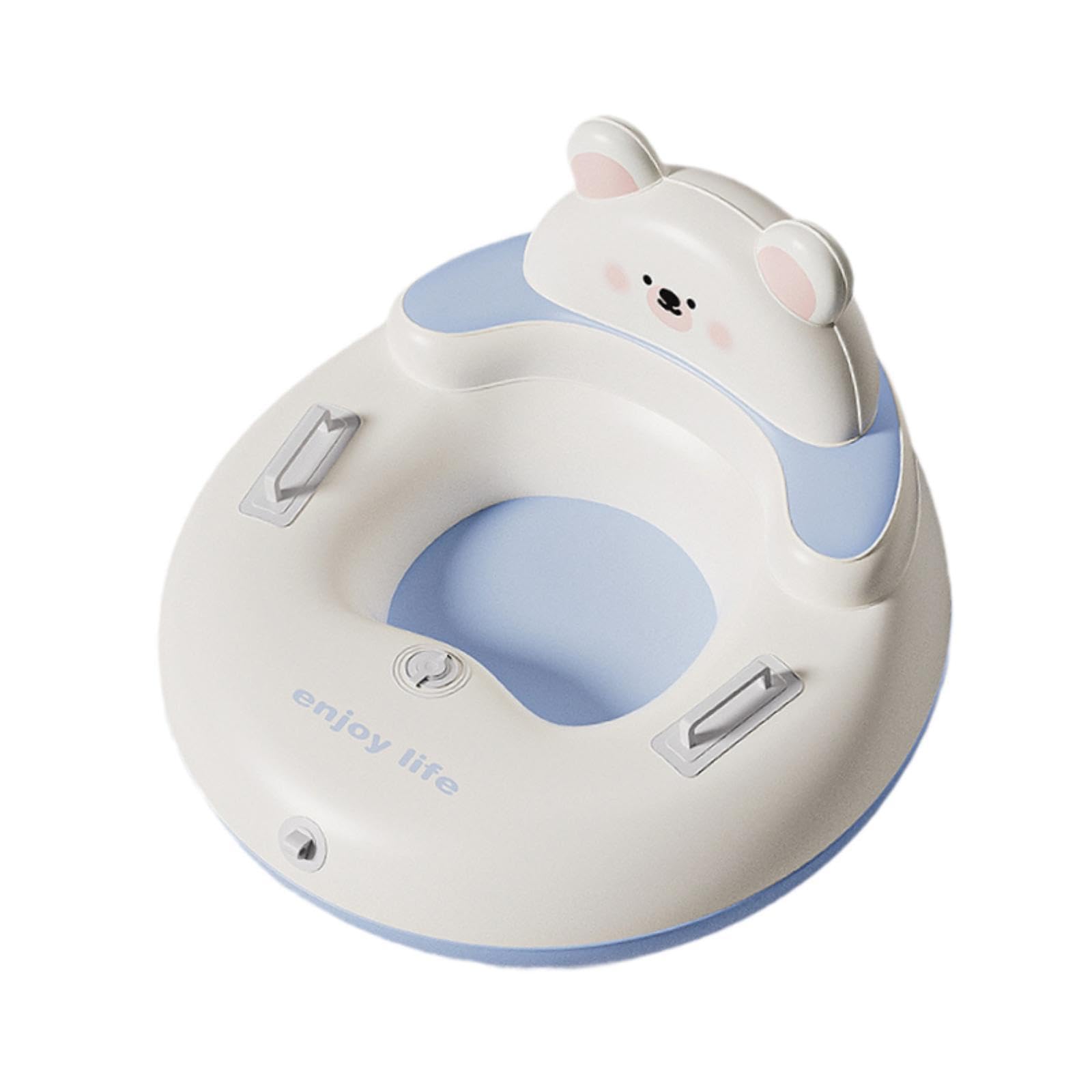 Bouée de Neige Gonflable en PVC Robuste avec Poignées Confortables Résistance Au Froid Base Large pour Stabilité Adaptée à La Luge Sports de Neige Mom