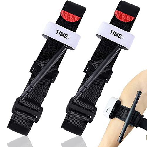 2 Pack Tourniquet Hemostatic Bandage Outdoor Emergency Tourniquet Portable Tourniquet First Aid for Camping Hiking Mountaineering Outdoor Sports