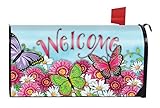 Briarwood Lane Butterfly Welcome Spring Magnetic Mailbox Cover Floral Standard
