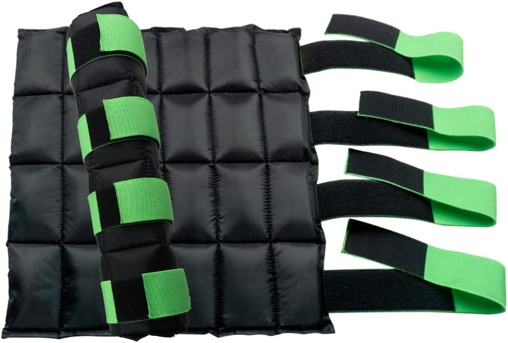 Horse Ice Boot Wraps - Reusable Gel Ice Pack for Horses Boots | Cooling Boot for Horse Injuries& Post-Training, Hock, Knee & Ankle | Horse Supplies & Care Gift Ideas - 1 Pair/Green