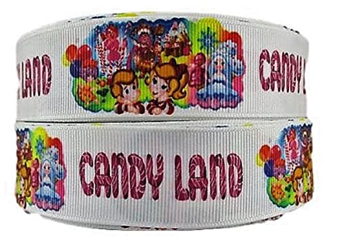 Candy Land 1" Wide Repeat Ribbon Sold In Yard Lots (3 Yards) #TOP3