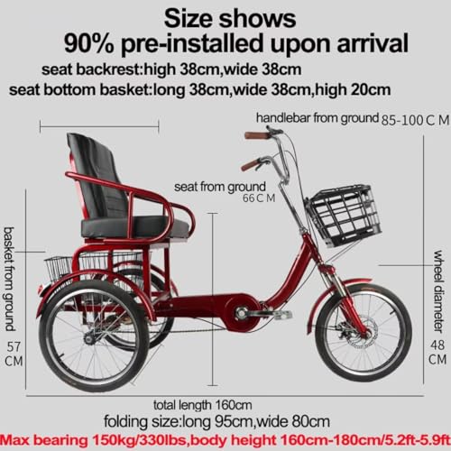 Triciclo Paseo 18 Pulgadas para Adultos miniatura 7