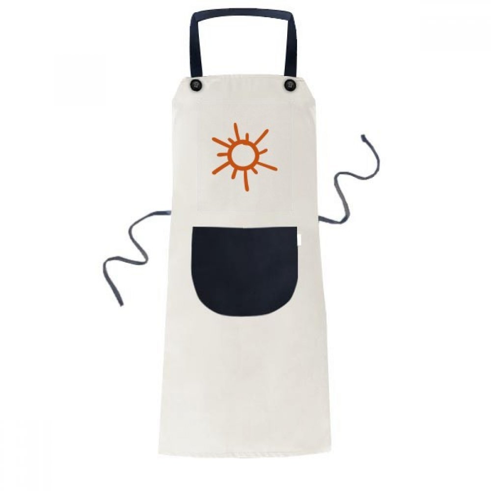 Tablier de cuisine soleil orange réglable idéal pour cuisiner de bons plats à la maison
