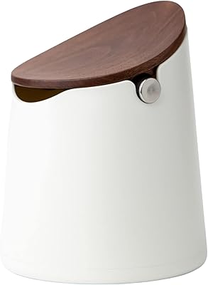 CREMA COFFEE PRODUCTS The Arc Knock Box | Holds 12- 16 pucks | Walnut Lid | Elegant Design