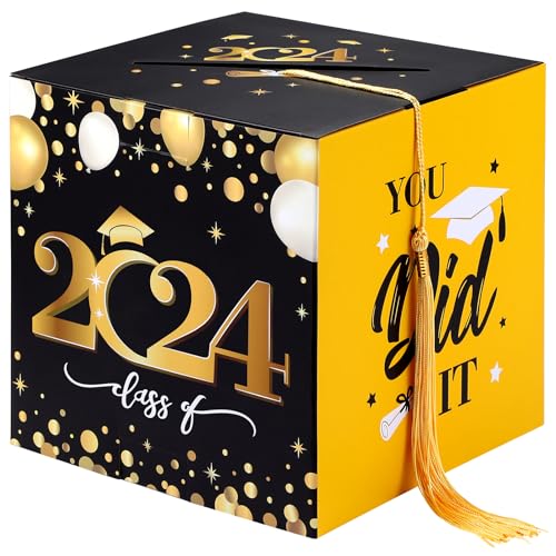 BESTOYARD 2023 Graduation Card Holder Box Congrats Grad Card Box Invitation Card Box Graduation Party Favors 2023 (W30509377INE)