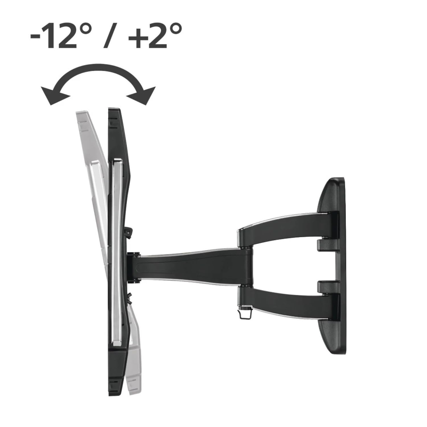 Hama Uchwyt ścienny do telewizora 32"-65" (VESA 400x400, maks. udźwig 50kg, aluminium, pochył +2°/-12°) czarny