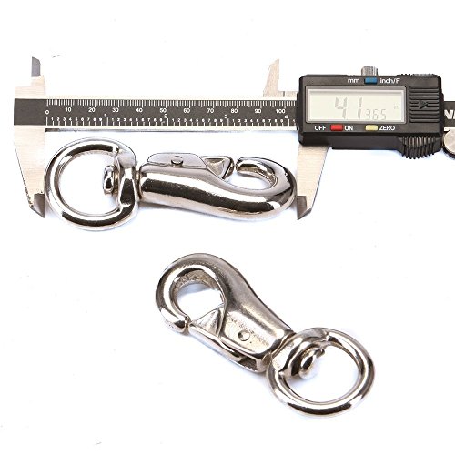 Ravenox Nickel-Plated Rope Snaps | Nickel Plated Swivel Bull Snap For 1/2-Inch, 3/4-Inch, And 1-Inch Rope With A Stainless Steel Trigger Spring (2 Pack) #TOP2