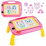 【Tres formas de dibujar】: el tablero de dibujo tiene 4 soportes desmontables, que se pueden instalar y quitar en segundos, y los niños pueden elegir una variedad de poses para usar el tablero de dibujo. Puede colocarlo sobre la mesa o inclinarlo sobre la mesa. Si el tablero de la mesa es demasiado bajo, también puede usar los 4 soportes para levantar la mesa de trabajo.