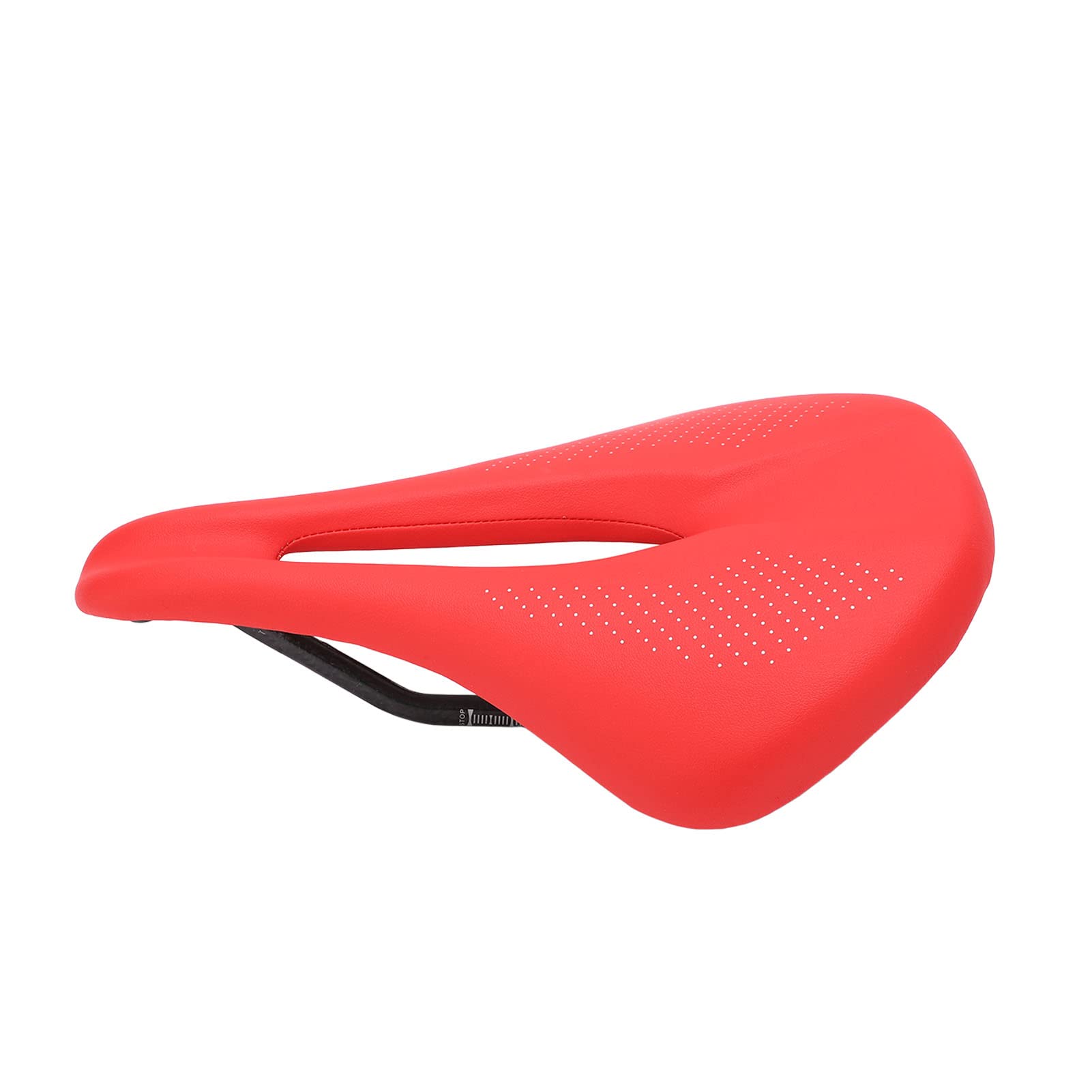 OUKENS Road Bike Front Saddle, 155mm Widen Carbon Fiber Leather Bicycle Seat, Hollow Cycling Road Bike Cushion 155mm for MTB Bicycle Road Bicycle