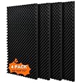 4 pack, 48x24x2 inches acoustic foam panels Egg Crate Foam Padding sound proof panels for walls Soundproof Foam Studio Acoustic Treatment Studio Foam panels Soundproofing Used to Absorb Echoes