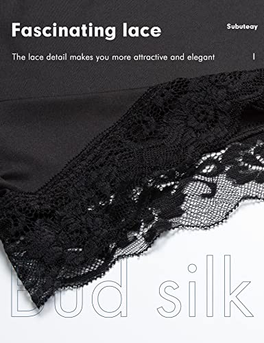 Subuteay Bloomers for Women Anti Chafing Slip Shorts Loose Pettipants with Lace Trim Mid Thigh3