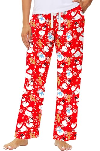 Remimi Womens Halloween Pajama Pants Wide Leg Pj Bottom Drawstring Sweatpants2