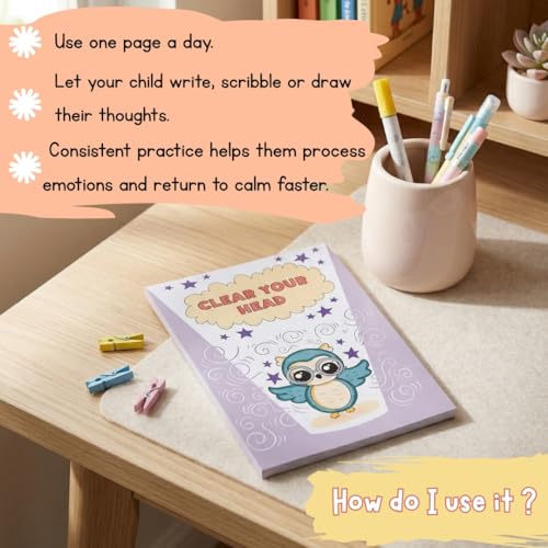 Image of Clear Your Head A5 Guided Reflection Pad for Kids, 40 Pages
