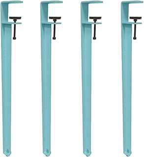 Adjustable 71cm F Shaped Clip on Table Legs for Furniture Breakfast Bar Worktop Set of 4 Light Blue No Punching Design for Easy Installation