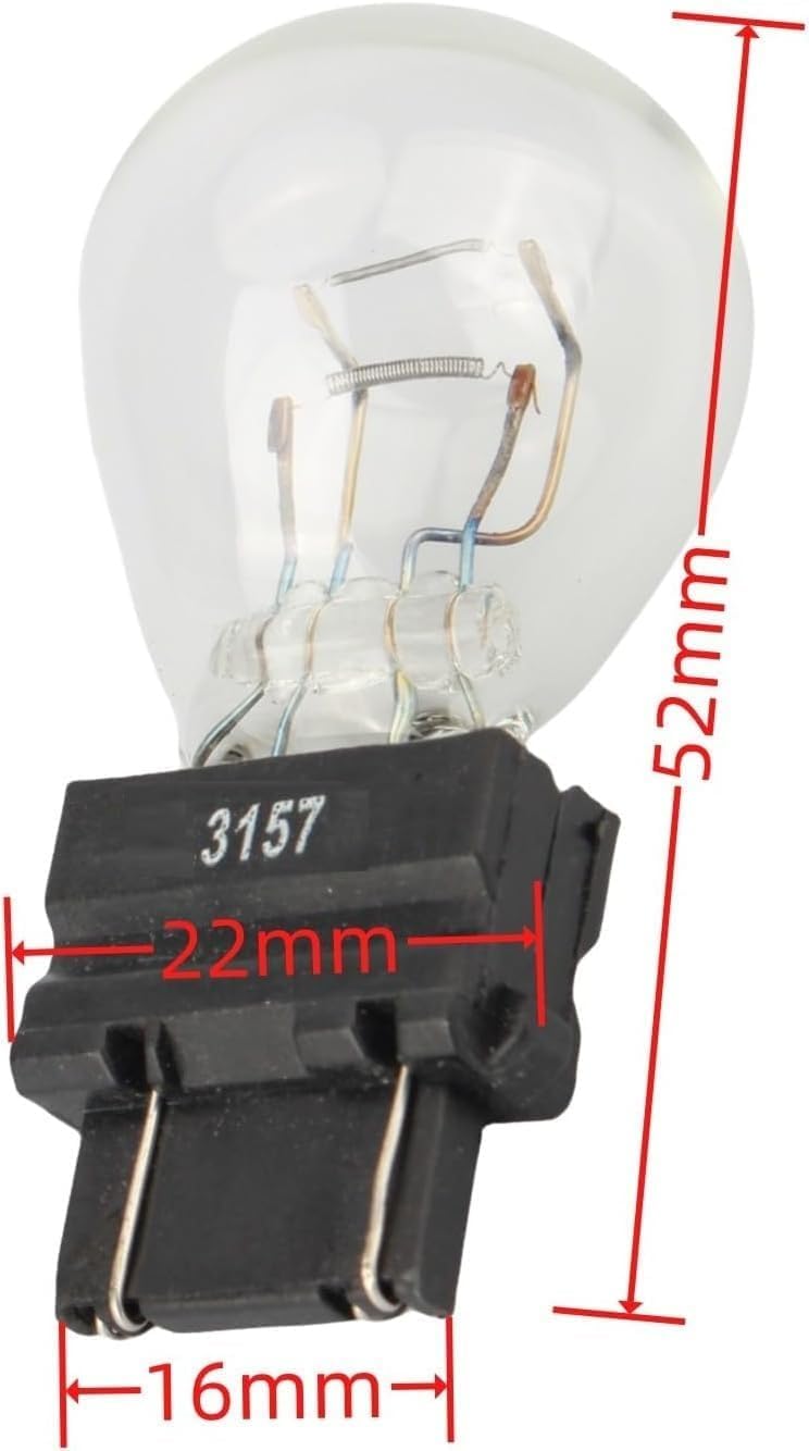 (Pack of 4) 3157 tail/brake light bulb/Turn Signal Bulbs(12V P27 7W) fits for Ford F250/1500, 2010 Ford Explorer, 2012 Jeep Liberty, Jeep Grand Cherokee Wrangler Commander Compass Journey