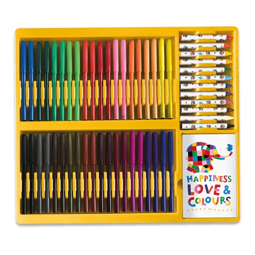 Robert Frederick Elmer Children's 53 Piece Art Set - Includes Felt-Tip Pens and Crayons, Multicoloured, Large - Image 2
