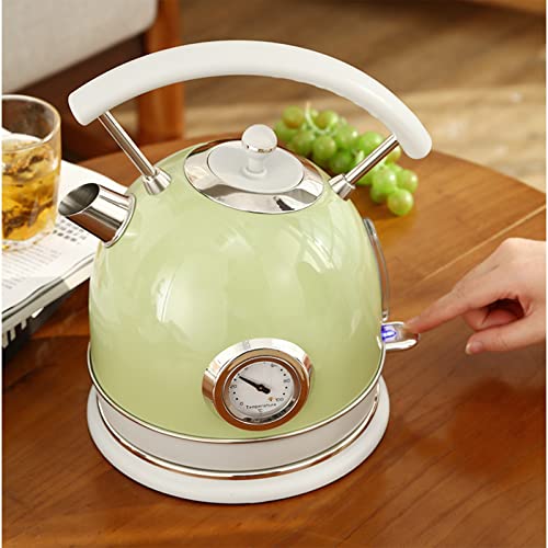 Tetera eléctrica retro esférica 1.8 L acero inoxidable miniatura 4