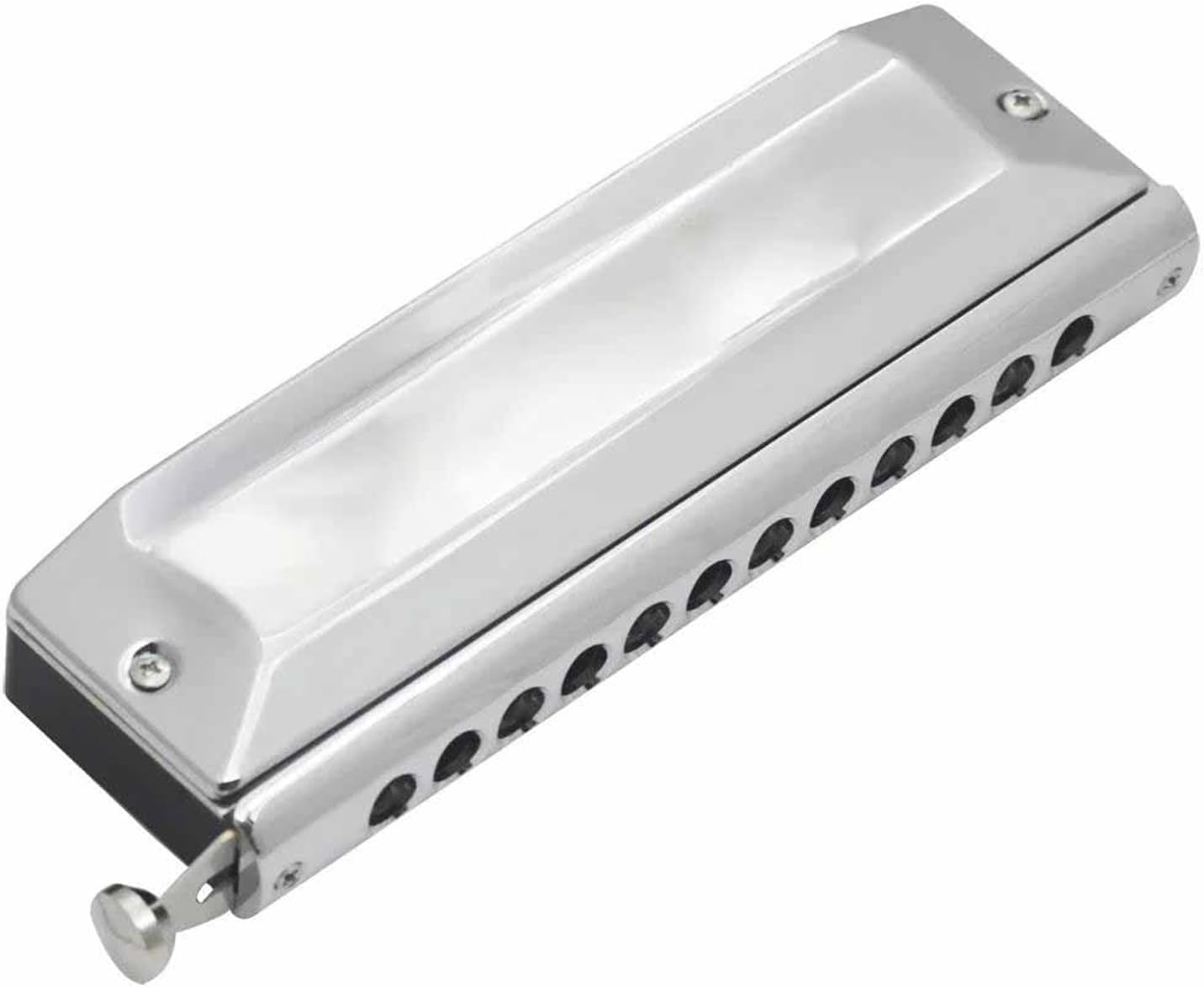 12穴48音クロマチックハーモニカシルバーメタル合金プロ仕様木管楽器