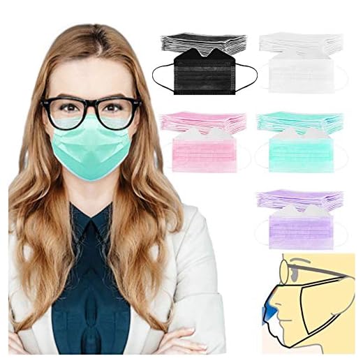 50PC Anti-fog Disposable Face_Mask for Glasses Wearers,3-ply Breathable Face_Masks with Nose Wire,Prevent Fogging Facemasks for Adults,USA Face Protective Shield for School Easter Party Gift